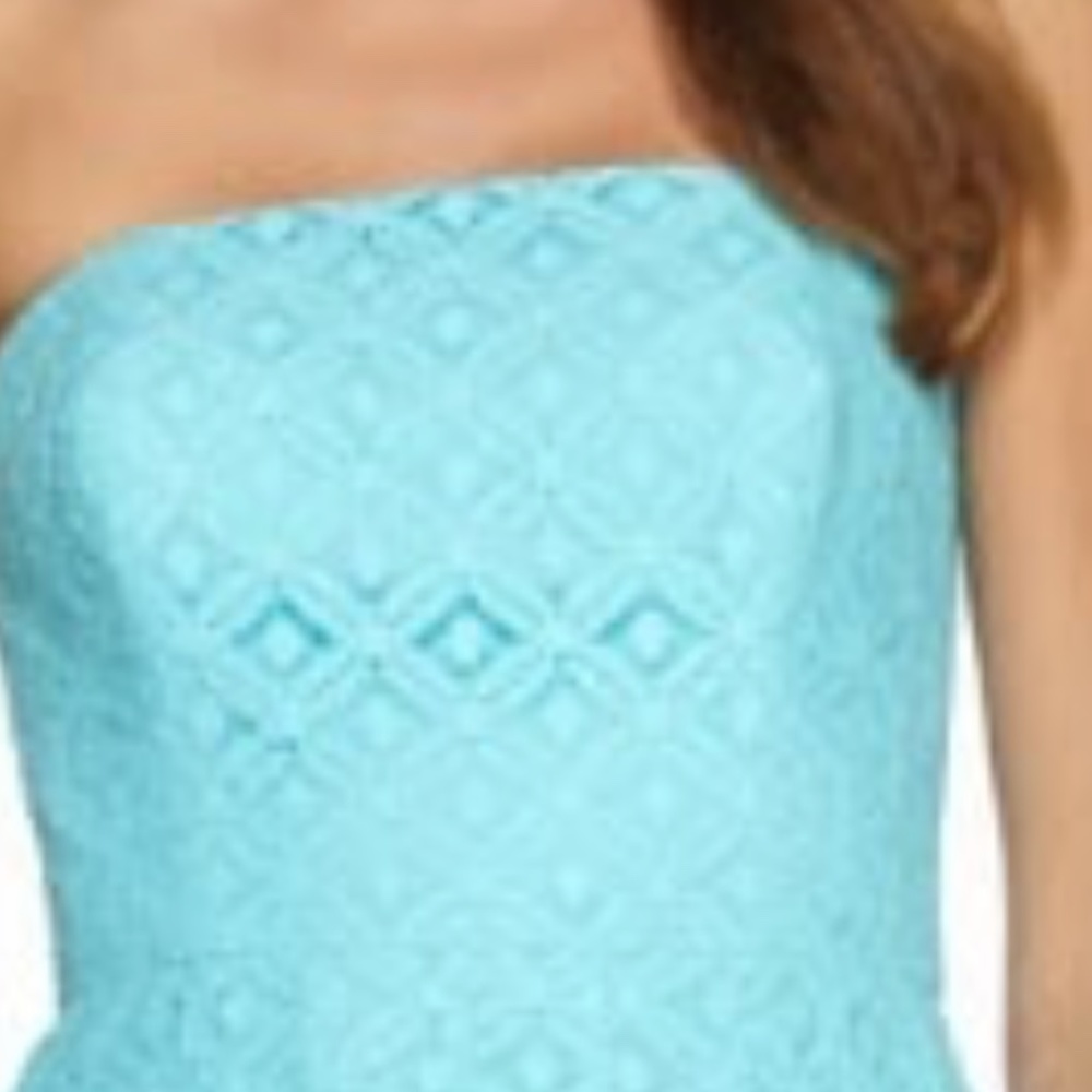 Lilly Pulitzer Caitlin strapless dress. Worn 2x - Picture 2 of 6